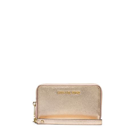 michael kors iphone 6 plus wristlet|Large Leather Smartphone Wristlet .